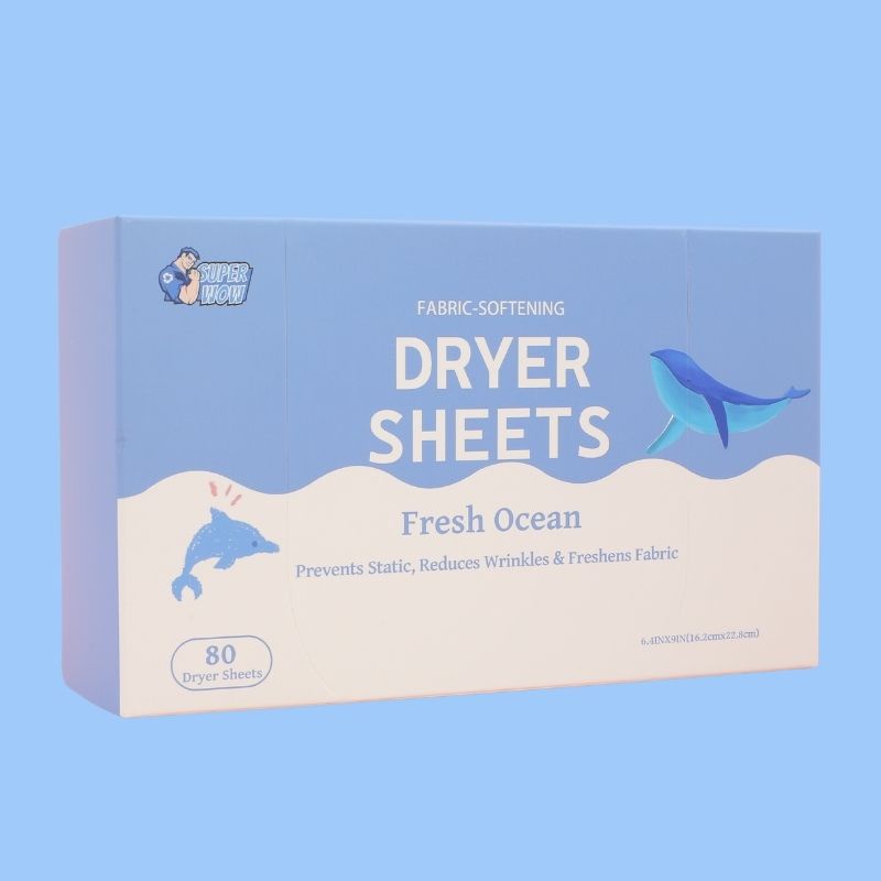 Fresh Ocean 80ct - صفائح مجفف منعم الأقمشة ذات العلامة التجارية المخصصة ODM