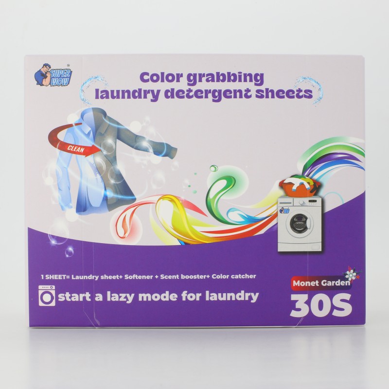 Snow Amber Color Grabbing Softening Laundry Detergent Sheets Custom LOGO - Superwow
